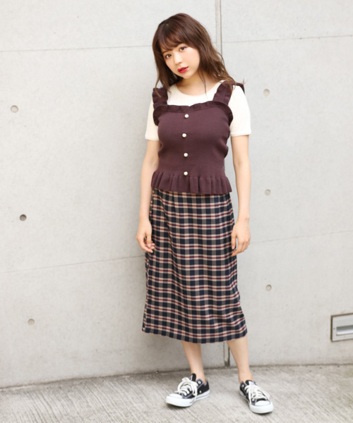 apres jour（アプレジュール）の「アソート柄ナロースカート【ZOZOTOWN限定アイテム】（スカート・レディース・ブラウン/ピンク/ネイビー/ボルドー/ライトブラウン・FREE/フリー）」の11枚目の写真