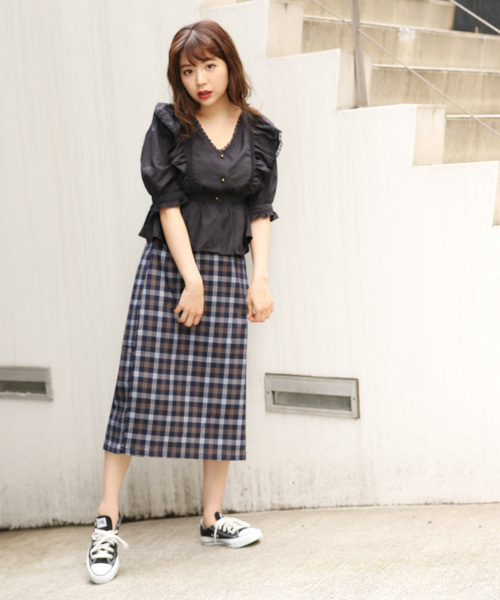 apres jour（アプレジュール）の「アソート柄ナロースカート【ZOZOTOWN限定アイテム】（スカート・レディース・ブラウン/ピンク/ネイビー/ボルドー/ライトブラウン・FREE/フリー）」の16枚目の写真