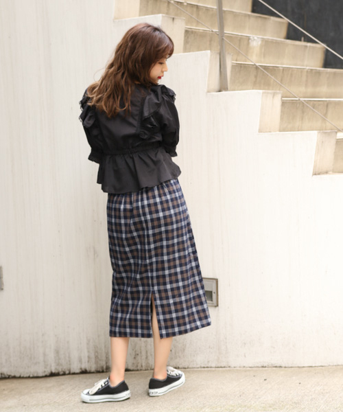 apres jour（アプレジュール）の「アソート柄ナロースカート【ZOZOTOWN限定アイテム】（スカート・レディース・ブラウン/ピンク/ネイビー/ボルドー/ライトブラウン・FREE/フリー）」の18枚目の写真