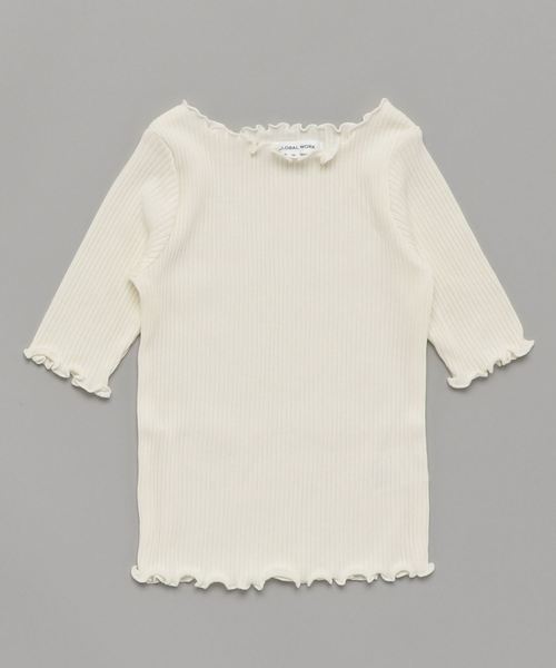 GLOBAL WORK（グローバルワーク）の「【キッズ】ハイショクメローＴ5分袖/799319（Tシャツ/カットソー・キッズ・ホワイト/ブラック/その他・MEDIUM/SMALL/LARGE/XX-LARGE/X-LARGE）」の5枚目の写真