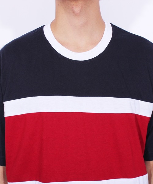 ８(eight)（エイト）の「ボーダー 切替 半袖Tシャツ アメカジ（Tシャツ/カットソー・メンズ・ブラック/ネイビー/グリーン・MEDIUM/LARGE/X-LARGE）」の9枚目の写真