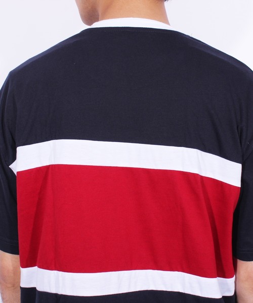 ８(eight)（エイト）の「ボーダー 切替 半袖Tシャツ アメカジ（Tシャツ/カットソー・メンズ・ブラック/ネイビー/グリーン・MEDIUM/LARGE/X-LARGE）」の12枚目の写真