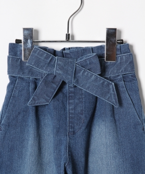 GLOBAL WORK（グローバルワーク）の「【キッズ】リボンデニムワイドパンツ/795553（デニムパンツ・キッズ・ネイビー/ブルー・SMALL/MEDIUM/LARGE/X-LARGE/XX-LARGE）」の4枚目の写真
