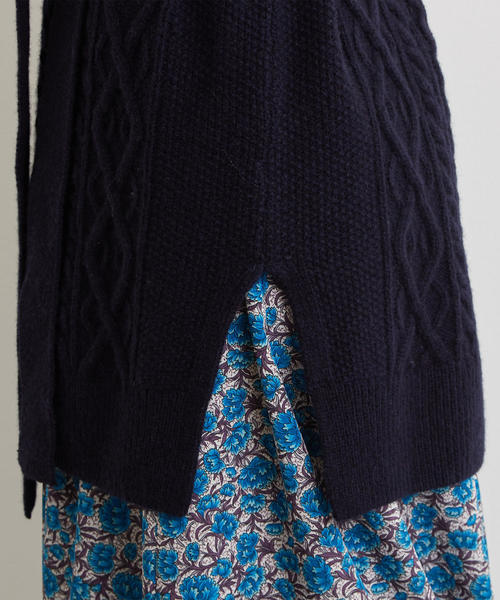 green label relaxing(グリーンレーベルリラクシング)の「SC ハミルトン アラン カーディガン ◆(カーディガン/ボレロ・レディース・ネイビー/オフホワイト/イエロー・FREE)」の14枚目の写真