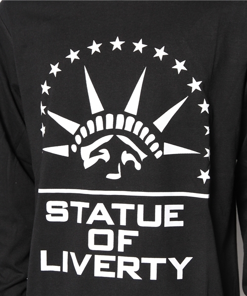 WEGO(ウィゴー)の「WEGO/STATUE OF LIVERTY Tシャツ(Tシャツ/カットソー・メンズ・ホワイト/ブラック/レッド・MEDIUM/LARGE)」の9枚目の写真