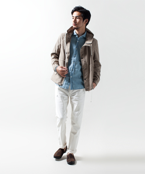 NANO universe（ナノユニバース）の「ナイロン撥水マリンパーカ（マウンテンパーカー・メンズ・ブラック/ベージュ/グリーン/ブルー/ネイビー/レンガ・MEDIUM/LARGE）」の19枚目の写真