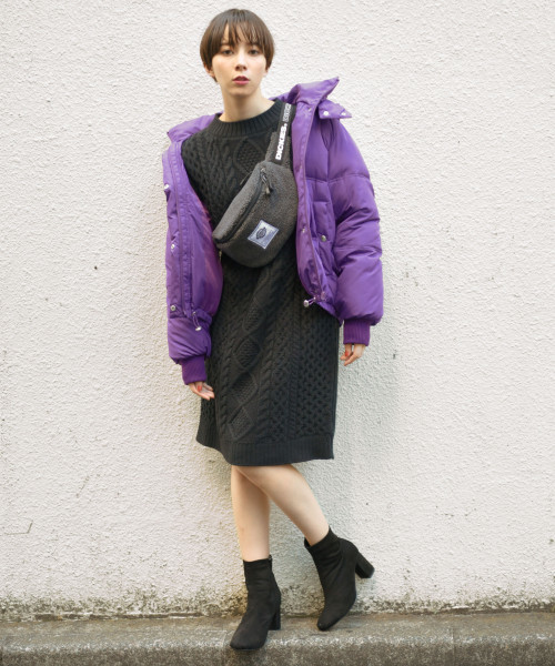 PAGEBOY（ページボーイ）の「Dickiesボアボディバッグ（ショルダーバッグ・レディース・チャコールグレー/ベージュ・FREE）」の14枚目の写真