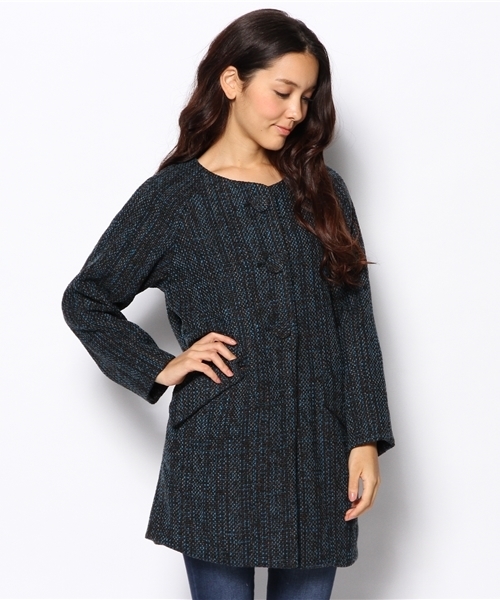 mystic（ミスティック）の「MIXツイードノーカラーCT（その他アウター・レディース・ブラック/ベージュ・ﾌﾘ-）」の10枚目の写真