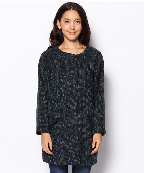 mystic（ミスティック）の「MIXツイードノーカラーCT（その他アウター・レディース・ブラック/ベージュ・ﾌﾘ-）」の11枚目の写真