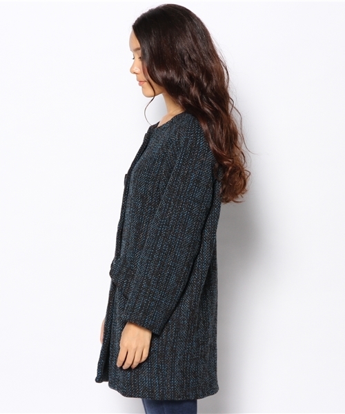 mystic（ミスティック）の「MIXツイードノーカラーCT（その他アウター・レディース・ブラック/ベージュ・ﾌﾘ-）」の3枚目の写真