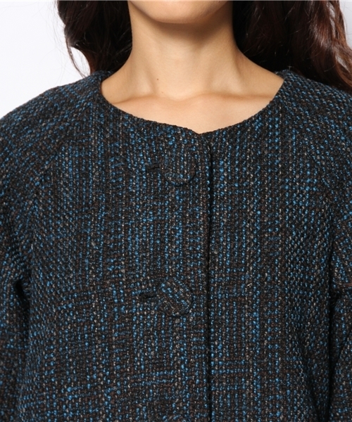 mystic（ミスティック）の「MIXツイードノーカラーCT（その他アウター・レディース・ブラック/ベージュ・ﾌﾘ-）」の6枚目の写真