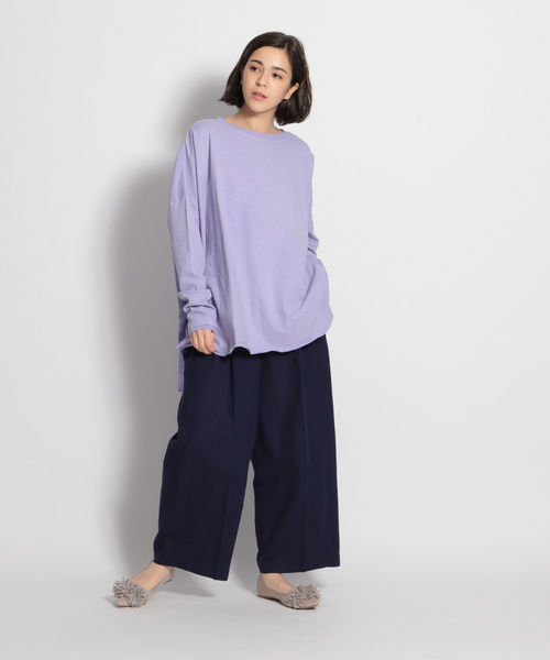niko and...（ニコアンド）の「CLEARリネンレーヨンワイドパンツ（その他パンツ・レディース・ダークブラウン/グリーン/ネイビー/キャメル・MEDIUM/LARGE）」の7枚目の写真