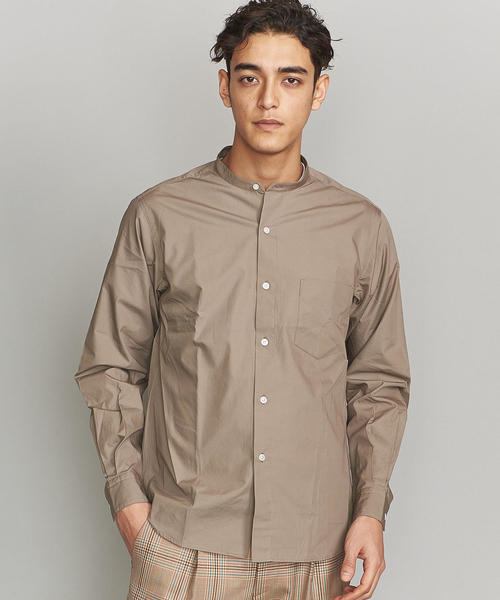 BEAUTY&YOUTH UNITED ARROWS（ビューティーアンドユースユナイテッドアローズ）の「BY ブロード バンドカラー シャツ ◆（シャツ/ブラウス・メンズ・ベージュ/ライトブルー/ホワイト・M/XL/S/XS/L）」の3枚目の写真