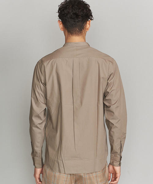 BEAUTY&YOUTH UNITED ARROWS（ビューティーアンドユースユナイテッドアローズ）の「BY ブロード バンドカラー シャツ ◆（シャツ/ブラウス・メンズ・ベージュ/ライトブルー/ホワイト・M/XL/S/XS/L）」の6枚目の写真