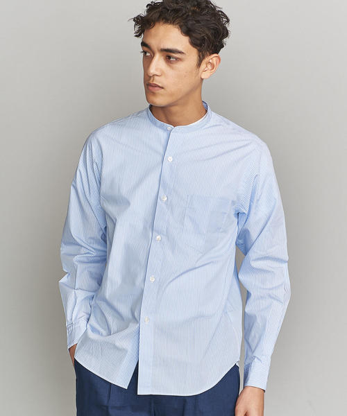 BEAUTY&YOUTH UNITED ARROWS（ビューティーアンドユースユナイテッドアローズ）の「BY ブロード バンドカラー シャツ ◆（シャツ/ブラウス・メンズ・ベージュ/ライトブルー/ホワイト・M/XL/S/XS/L）」の10枚目の写真