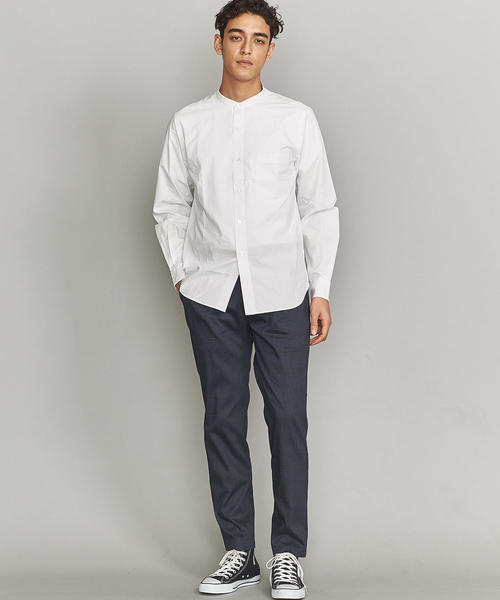 BEAUTY&YOUTH UNITED ARROWS（ビューティーアンドユースユナイテッドアローズ）の「BY ブロード バンドカラー シャツ ◆（シャツ/ブラウス・メンズ・ベージュ/ライトブルー/ホワイト・M/XL/S/XS/L）」の4枚目の写真