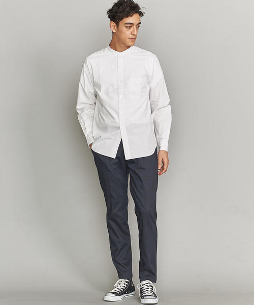 BEAUTY&YOUTH UNITED ARROWS（ビューティーアンドユースユナイテッドアローズ）の「BY ブロード バンドカラー シャツ ◆（シャツ/ブラウス・メンズ・ベージュ/ライトブルー/ホワイト・M/XL/S/XS/L）」の5枚目の写真