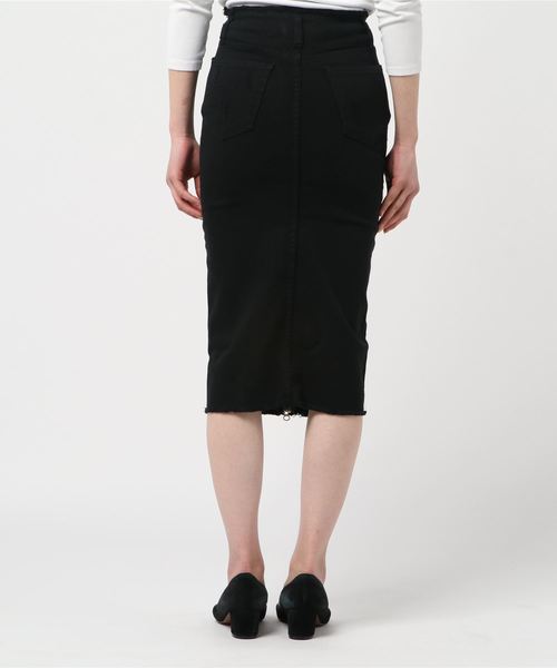 Narcissus（ナルシス）の「【cheap!!by vaNite】ジップデニムスカート（デニムスカート・レディース・ホワイト/ブラック・SMALL/MEDIUM）」の4枚目の写真