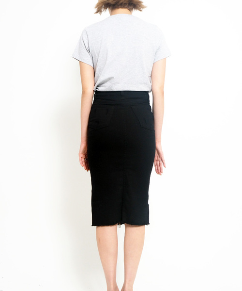 Narcissus（ナルシス）の「【cheap!!by vaNite】ジップデニムスカート（デニムスカート・レディース・ホワイト/ブラック・SMALL/MEDIUM）」の11枚目の写真