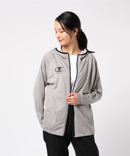 Champion(チャンピオン)の「【Champion/チャンピオン】レディース CAGERS ジップアップパーカー(パーカー・レディース・ホワイト/ネイビー/グレー/ブラック/ローズ・X-LARGE/LARGE/MEDIUM)」の4枚目の写真