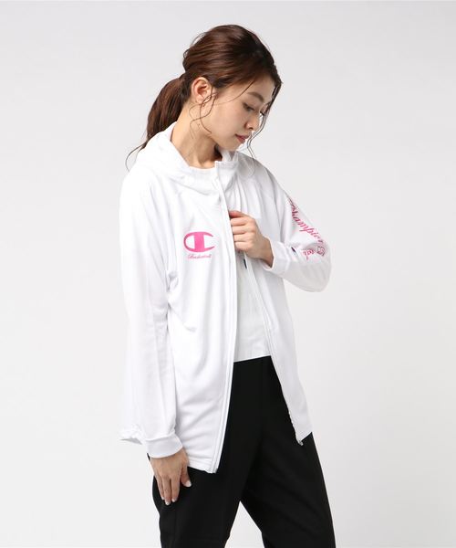Champion(チャンピオン)の「【Champion/チャンピオン】レディース CAGERS ジップアップパーカー(パーカー・レディース・ホワイト/ネイビー/グレー/ブラック/ローズ・X-LARGE/LARGE/MEDIUM)」の2枚目の写真
