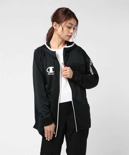 Champion(チャンピオン)の「【Champion/チャンピオン】レディース CAGERS ジップアップパーカー(パーカー・レディース・ホワイト/ネイビー/グレー/ブラック/ローズ・X-LARGE/LARGE/MEDIUM)」の3枚目の写真