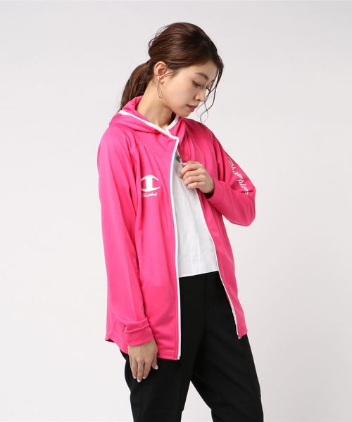 Champion(チャンピオン)の「【Champion/チャンピオン】レディース CAGERS ジップアップパーカー(パーカー・レディース・ホワイト/ネイビー/グレー/ブラック/ローズ・X-LARGE/LARGE/MEDIUM)」の8枚目の写真