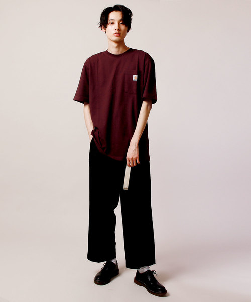 Carhartt（カーハート）の「Carhartt カーハート/ビッグサイズ 半袖 ポケットTシャツ ワンポイントロゴ カットソー（Tシャツ/カットソー・メンズ・ボルドー/ヘザーグレー/グレー系その他/ヘザーチャコール/ダークブラウン/ホワイト/ベージュ系その他/グリーン系その他/ブルー系その他/ネイビー/ブラック/ブラウン系その他・L/2XL/XL/M）」の17枚目の写真