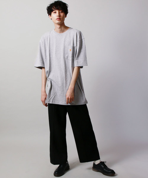 Carhartt（カーハート）の「Carhartt カーハート/ビッグサイズ 半袖 ポケットTシャツ ワンポイントロゴ カットソー（Tシャツ/カットソー・メンズ・ボルドー/ヘザーグレー/グレー系その他/ヘザーチャコール/ダークブラウン/ホワイト/ベージュ系その他/グリーン系その他/ブルー系その他/ネイビー/ブラック/ブラウン系その他・L/2XL/XL/M）」の22枚目の写真