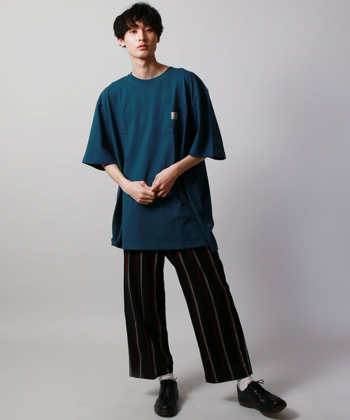 Carhartt（カーハート）の「Carhartt カーハート/ビッグサイズ 半袖 ポケットTシャツ ワンポイントロゴ カットソー（Tシャツ/カットソー・メンズ・ボルドー/ヘザーグレー/グレー系その他/ヘザーチャコール/ダークブラウン/ホワイト/ベージュ系その他/グリーン系その他/ブルー系その他/ネイビー/ブラック/ブラウン系その他・L/2XL/XL/M）」の21枚目の写真