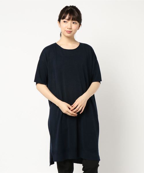 AMERICAN HOLIC（アメリカンホリック）の「リネンブレンド裾スリットニットチュニック＊（ニット/セーター・レディース・ベージュ系その他2/グレー系その他/ネイビー・FREE）」の7枚目の写真