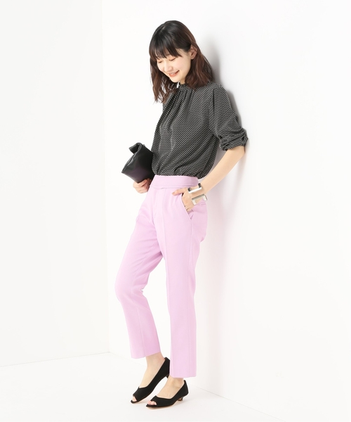 La TOTALITE(ラトータリテ)の「シェルタリングカラーパンツ◆(その他パンツ・レディース・ブラック/ベージュ/ブルー系その他/ピンク系その他・38/36/40)」の10枚目の写真