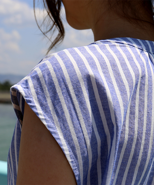 n'ee-ne（ネーネ）の「ストライプワンピース（ワンピース・レディース・ブラック/ネイビー・M/L/LL）」の9枚目の写真