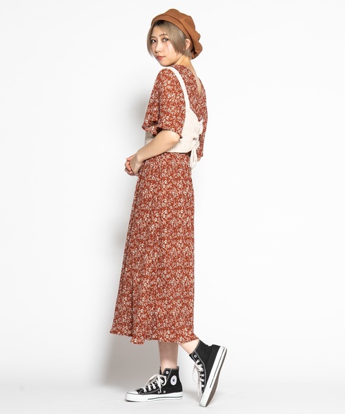 WEGO(ウィゴー)の「WEGO/バックシャーリングニットビスチェ(ベスト・レディース・カーキ/パープル/ブラック/ライトベージュ・FREE)」の16枚目の写真