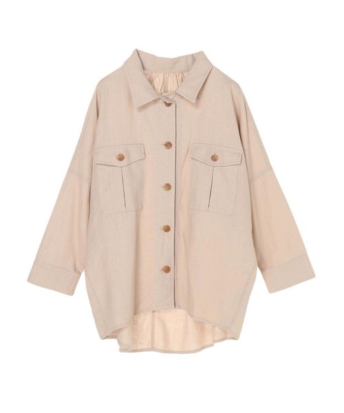 earth music&ecology（アースミュージックアンドエコロジー）の「抜け襟ワークジャケット ●＊（シャツ/ブラウス・レディース・ベージュ/ブラウン・FREE）」の18枚目の写真