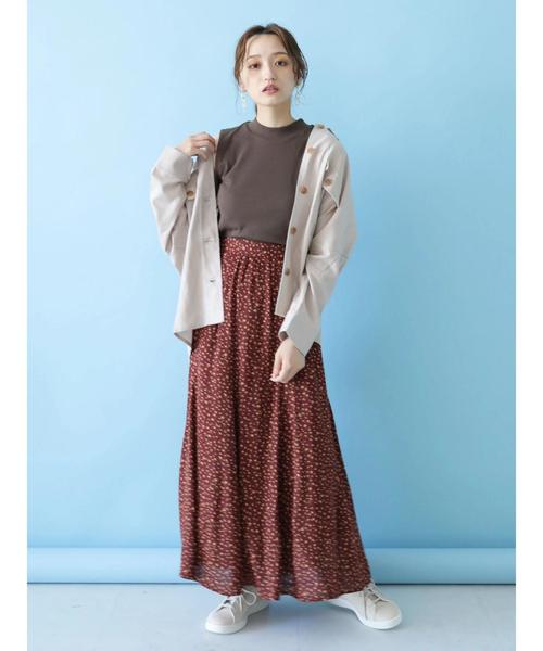 earth music&ecology（アースミュージックアンドエコロジー）の「抜け襟ワークジャケット ●＊（シャツ/ブラウス・レディース・ベージュ/ブラウン・FREE）」の14枚目の写真