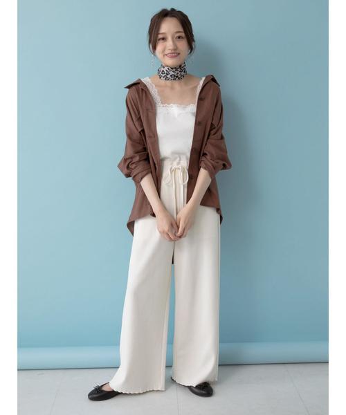 earth music&ecology（アースミュージックアンドエコロジー）の「抜け襟ワークジャケット ●＊（シャツ/ブラウス・レディース・ベージュ/ブラウン・FREE）」の10枚目の写真