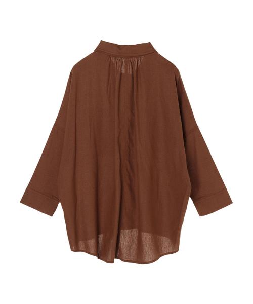 earth music&ecology（アースミュージックアンドエコロジー）の「抜け襟ワークジャケット ●＊（シャツ/ブラウス・レディース・ベージュ/ブラウン・FREE）」の8枚目の写真