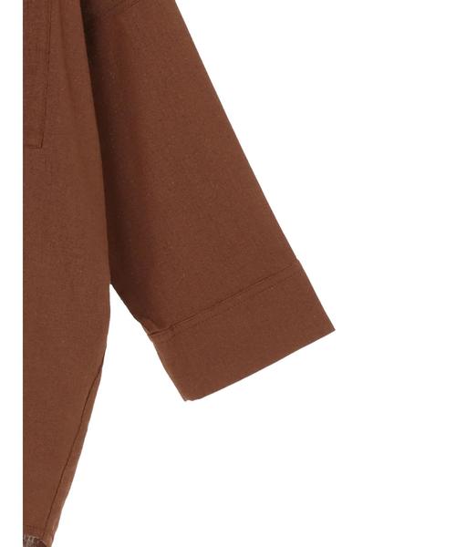 earth music&ecology（アースミュージックアンドエコロジー）の「抜け襟ワークジャケット ●＊（シャツ/ブラウス・レディース・ベージュ/ブラウン・FREE）」の6枚目の写真