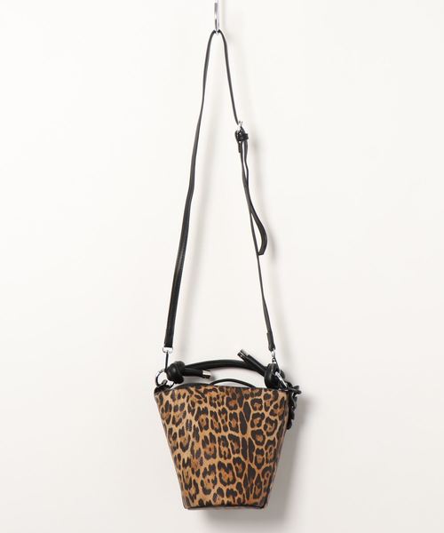 florist（フローリスト）の「【2way】バイカラーバケツ型ビッグチェーンバケツバッグ（ハンドバッグ・レディース・ブラック/パープル/イエロー/グリーン/レオパード・FREE）」の18枚目の写真