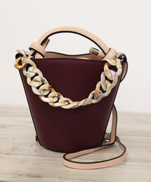 florist | 【2way】バイカラーバケツ型ビッグチェーンバケツバッグ(ハンドバッグ)