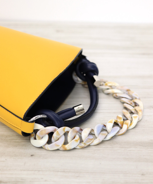 florist（フローリスト）の「【2way】バイカラーバケツ型ビッグチェーンバケツバッグ（ハンドバッグ・レディース・ブラック/パープル/イエロー/グリーン/レオパード・FREE）」の20枚目の写真