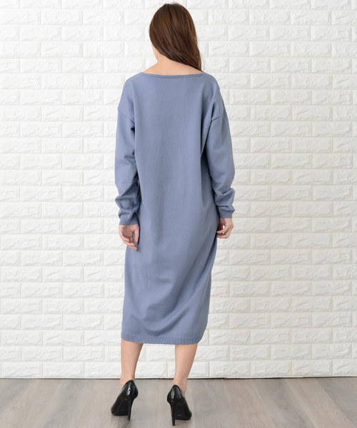 Lace Ladies(レースレディース)の「Vネックルーズニットワンピース(ワンピース・レディース・ブラック/ベージュ/ブラウン/ブルー・FREE)」の13枚目の写真