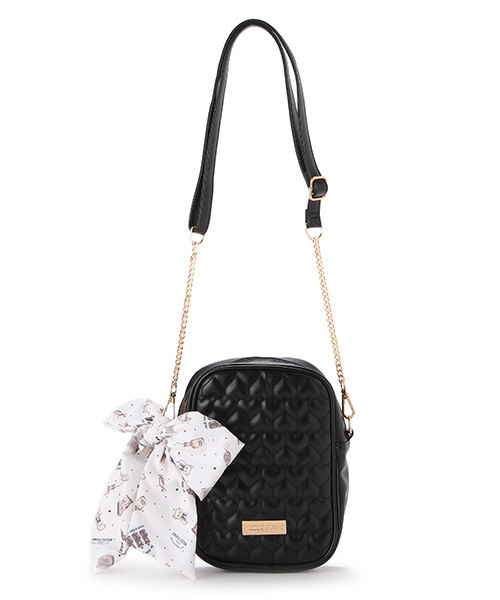 セール スカーフ付きハートキルティングポシェット ショルダーバッグ