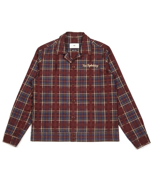 TMT(ティーエムティー)の「【ずん飯尾さん着用】SHORT LENGTH CUBA SHIRTS JACKET(シャツ/ブラウス・メンズ・その他/バーガンディー/マスタード/アイボリー・SMALL/MEDIUM/LARGE/X-LARGE)」の4枚目の写真