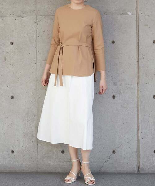 Liesse（リエス）の「ウエストベルトプルオーバー（シャツ/ブラウス・レディース・オフホワイト/キャメル/クリーム・FREE）」の13枚目の写真