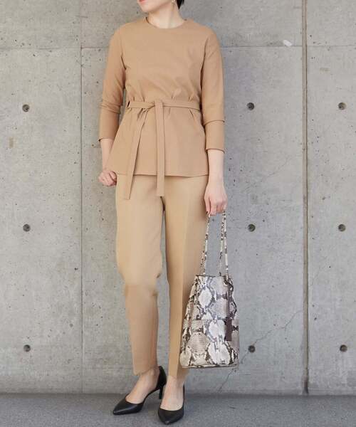 Liesse（リエス）の「ウエストベルトプルオーバー（シャツ/ブラウス・レディース・オフホワイト/キャメル/クリーム・FREE）」の14枚目の写真