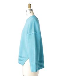 Drawer 3Gカシミヤコットンクルーネックニット グレー Drawer（ドゥロワー）の「Drawer 3Gカシミヤコットンクルーネック