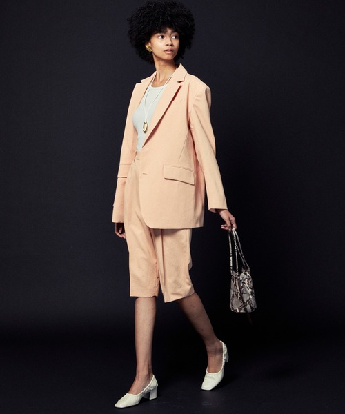 MAISON SPECIAL（メゾンスペシャル）の「◎Oggi＆CanCaｍ6月号、GISEle 6.7月号掲載掲載：2タックトラウザーショーツ【MAISON SPECIAL/メゾンスペシャル】■セットアップ対応■（その他パンツ・レディース・ベージュ/オレンジ/イエロー・36/38）」の5枚目の写真