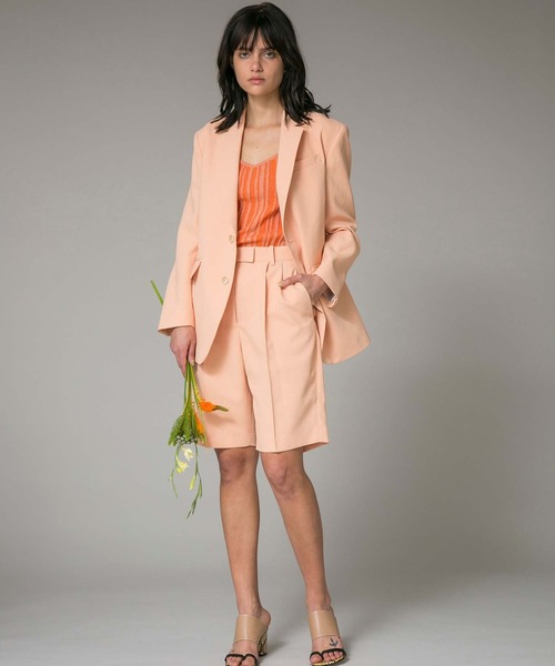 MAISON SPECIAL（メゾンスペシャル）の「◎Oggi＆CanCaｍ6月号、GISEle 6.7月号掲載掲載：2タックトラウザーショーツ【MAISON SPECIAL/メゾンスペシャル】■セットアップ対応■（その他パンツ・レディース・ベージュ/オレンジ/イエロー・36/38）」の21枚目の写真